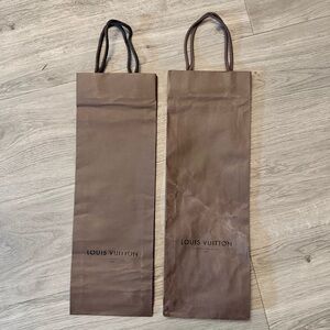 Set of 2 LOUIS VUITTON Brown Shopping Bags 17.30x6x1.60 inches